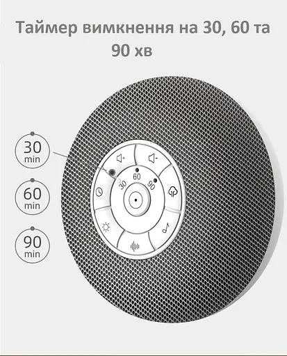 Генератор білого шуму нічник Tuodi з 39 заспокійливими та маскувальними звуками. Портативна колонка для сну з акумулятором та Bluetooth (1184-02) - фото 5