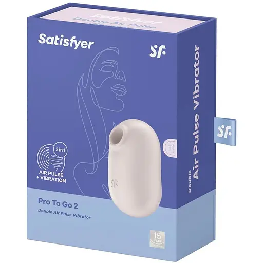 Вакуумний стимулятор Satisfyer Pro To Go 2 Бежевий - фото 7