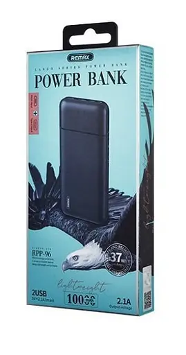 Зовнішній акумулятор Remax RP-96 10000mAh 2USB Чорний - фото 2
