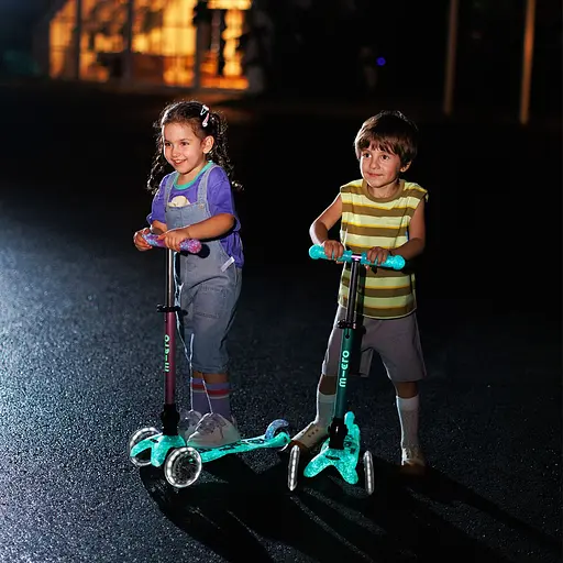 Самокат Micro Mini Deluxe Foldable Orion Glow LED Рожевий (MMD373) - фото 8