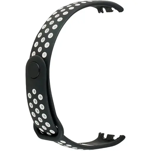 Ремешок Nike Sport Mi Band 8/9/10 Черный Белый - фото 1