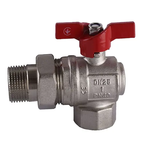 Кран кульовий кутовий з американкою Selba 1″ SL1543 - фото 1