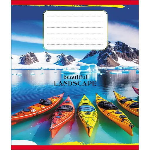 Зошит учнівський "Байдарки" Leader 018-540017L-4 в лінію, 18 аркушів - фото 1