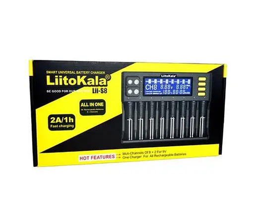 Зарядний пристрій для акумуляторів АА ААА 18650 — LiitoKala Lii-S8 - фото 5