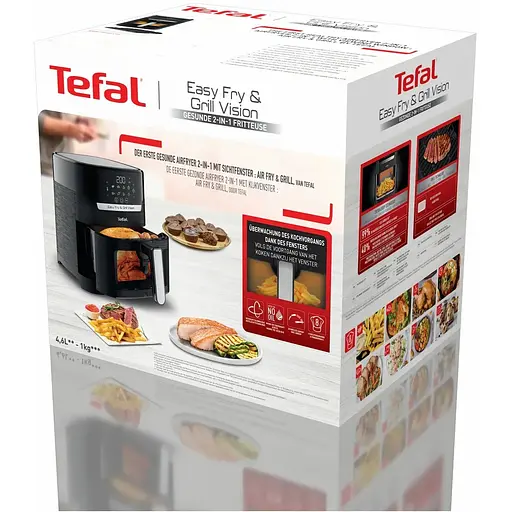 Мультипіч Tefal Easy Fry&Grill Vision Window 1550 Вт чорна (EY506810) - фото 4