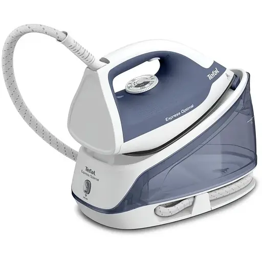 Tefal Праска-парогенератор Optimal, 2200Вт, 1200мл, паровий удар -190гр, постійна пара - 110гр, керам. підошва, біло-синій - фото 1