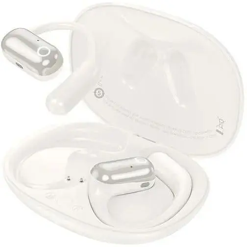 Бездротові навушники Hoco EA6 Melody open true wireless BT headset, BT5.4, 60mAh, 450mAh, 6h, Milky White