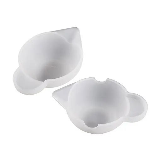 Силіконовий мірний міні-стакан 10 мл з носиком вимірювальна склянка, Kitchen Master Прозорий 87387 - фото 5