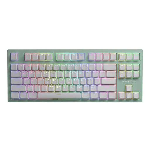 Клавіатура HATOR Skyfall TKL PRO Kailh BOX Red RGB Wireless Mint (HTK-667) Б/в - фото 1