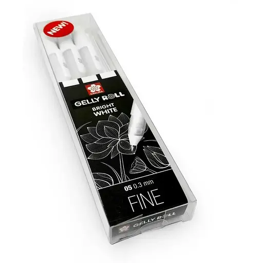 Набор гелевых ручек Sakura Basic 05 Fine 3шт Белые - фото 7