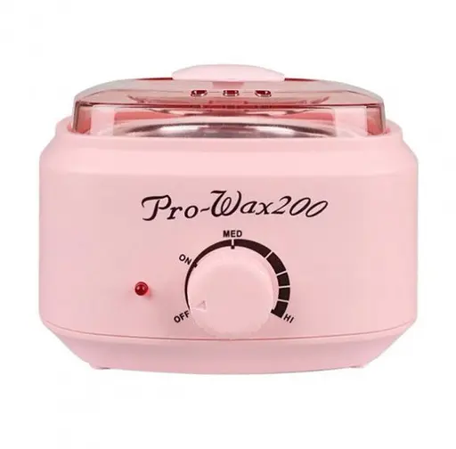 Воскоплав банковий Pro Wax 200 для депіляції нагрівач для воску з терморегулятором Рожевий - фото 1