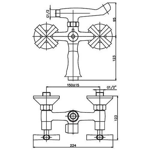 Змішувач для ванни Haiba SENTOSA 009 HB0837 - фото 2