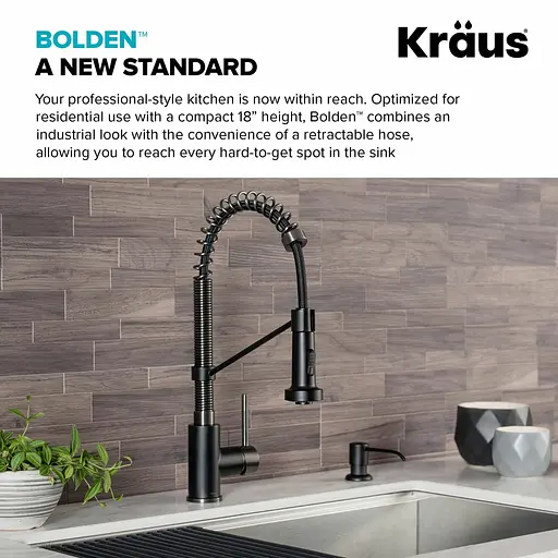 Змішувач для кухні Kraus Bolden KPF-1610MBSB Чорний - фото 4