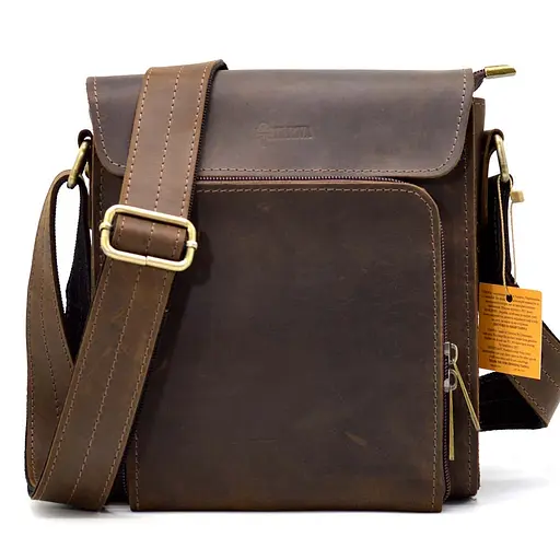 Чоловіча шкіряна сумка через плече TARWA 26х22х6 см sum0025808 - фото 1