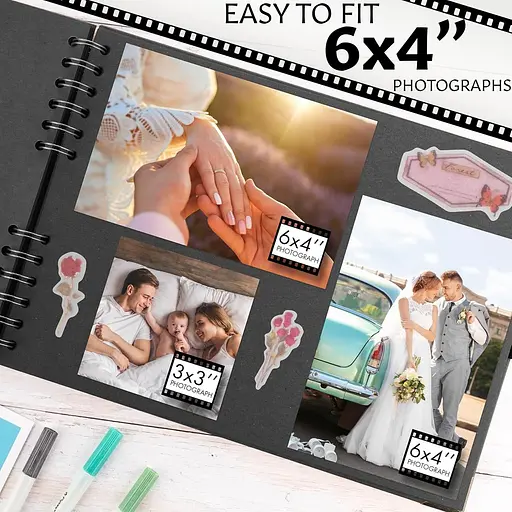 Фотоальбом Scrapbook Bstorify Великий 198 шт. 80 сторінок 28 x 20 см з 174 шт - фото 4