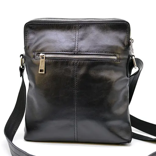 Чоловіча шкіряна сумка через плече TARWA 27х28х6 см sum0025368 - фото 3
