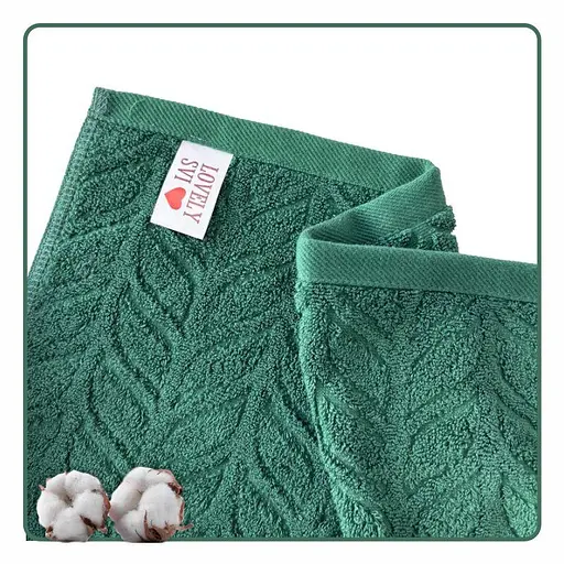 Полотенце банное Lovely Svi хлопок жаккардовый для ванной, гостиниц, СПА - 70 х 140 см Milano Зеленый (701124) - фото 2