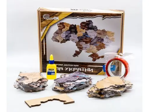Дерев'яний пазл Puzzleok Мапа України 24 елементи - фото 3