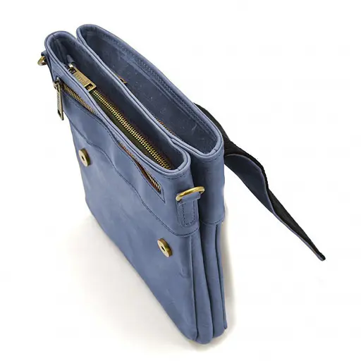 Чоловіча шкіряна сумка через плече TARWA 25х24х5 см sum0025358 - фото 7