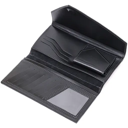 Кожаный женский кошелек Grande Pelle 21х10.5х2 см acs0027018 - фото 6