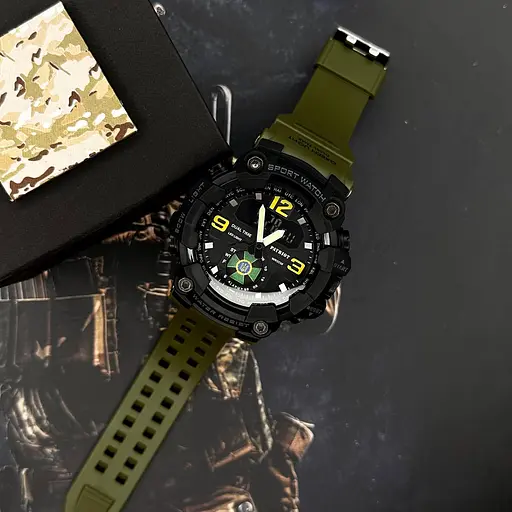 Наручний годинник чоловічий 004AGDPS ДПС Зелені + Коробка. Patriot acs0031058 - фото 5