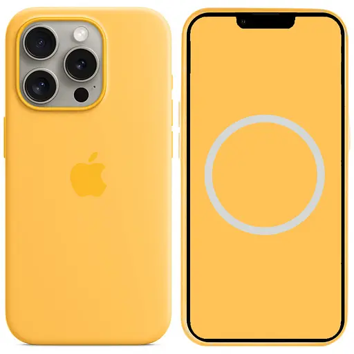 Чохол Epik Silicone case AAA with Magsafe and Animation для Apple iPhone 15 Pro 6.1 Жовтий/Sunshine