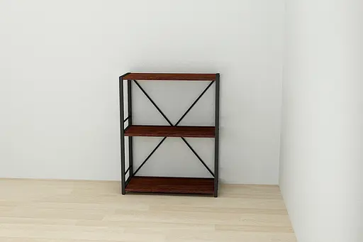 Этажерка 3/60 Ferrum-decor Серии Коннект 73x60x28 черный ДСП Венге 16мм (FRD-105549) - фото 4