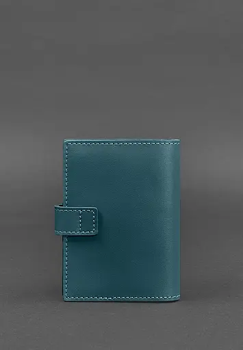 Шкіряна обкладинка для паспорта 5.0 (з віконцем) зелена - фото 5