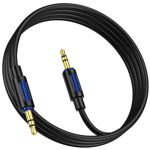 Аудіо кабель Aux Borofone BL20 True sound silicone (1m) Black - фото 4
