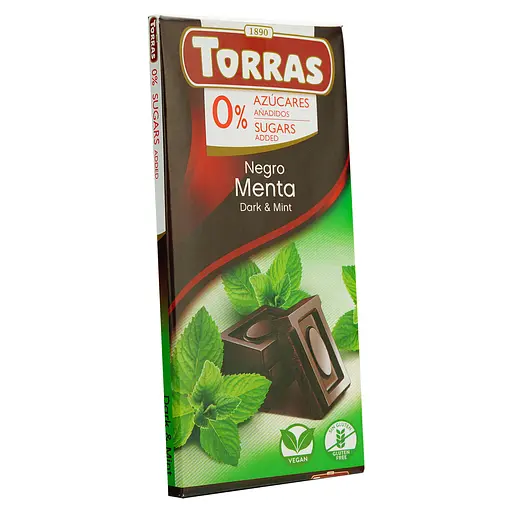 Шоколад черный Torras с мятой без сахара 75 г - фото 2