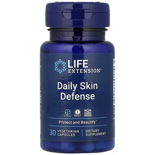Комплекс для кожи Life Extension Daily Skin Defense, 30 вегакапсул - фото 1