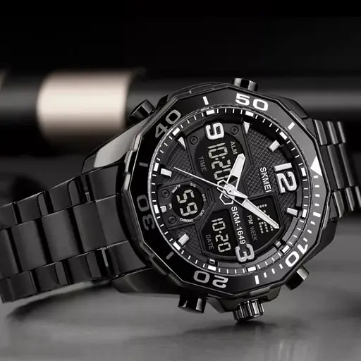 Наручний годинник чоловічий Skmei 1649 Black, 1649BK (18425) - фото 7