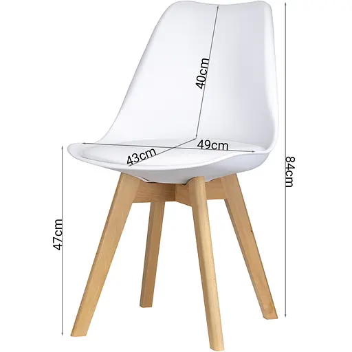 Комплект стульев Doros Бин Белый 49х43х84 (42005075) - фото 3