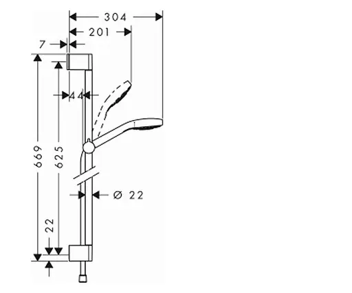 Душовий гарнітур Hansgrohe Croma Select E 26584400, Білий - фото 2