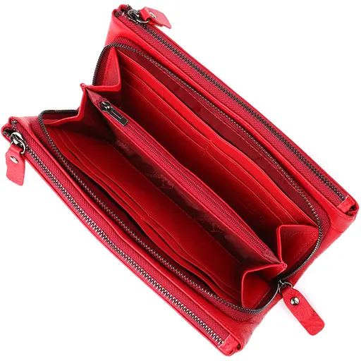 Жіночий шкіряний гаманець на три відділення ST Leather 20.5х10.5х3 см acs0029669 - фото 6