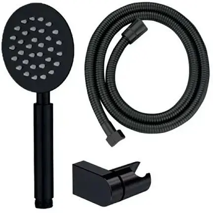 Душовий гарнітур Mixxus Shower SET-01.SUS Black MI6158, Чорний матовий - фото 1