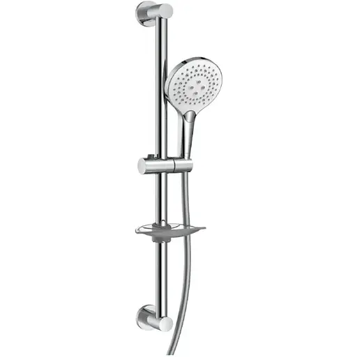 Душовий гарнітур Imprese SPR лійка SPR370, 130 мм, 3 режими, штанга 80 см, шланг PVC 170 см, мильниця хром f03800101DR, Хром - фото 1
