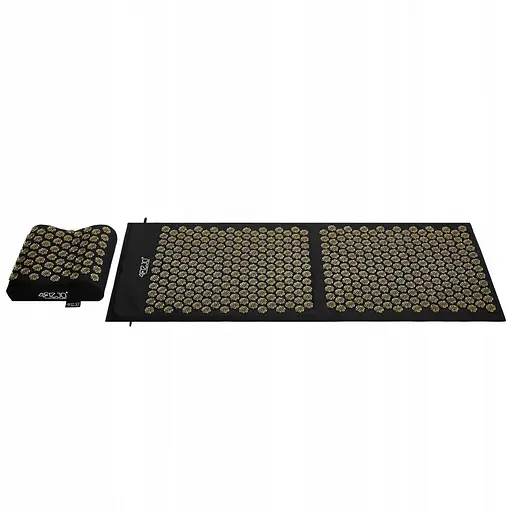 Килимок акупунктурний 4FIZJO Eco Mat XL Аплікатор Кузнєцова з подушкою 110 x 42 см 4FJ0383 Black/Gold (P-5907739313843) - фото 1