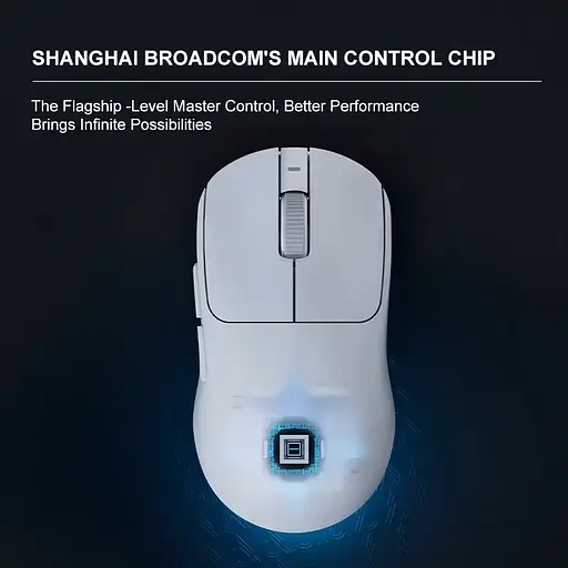 Игровая беспроводная мышка SEJISHI AJ199 MAX / Сенсор PAW 3395 / Три режима подключения / 26000 DPI / White - фото 4