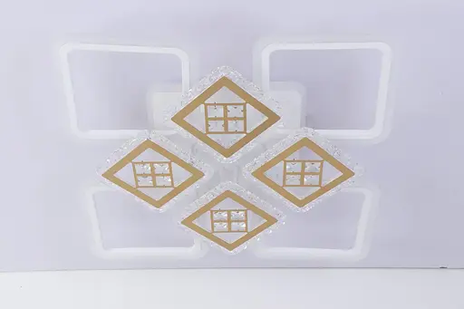 Люстра світлодіодна VALESO V K39930-4+4+1 WT+gold з пультом - фото 2