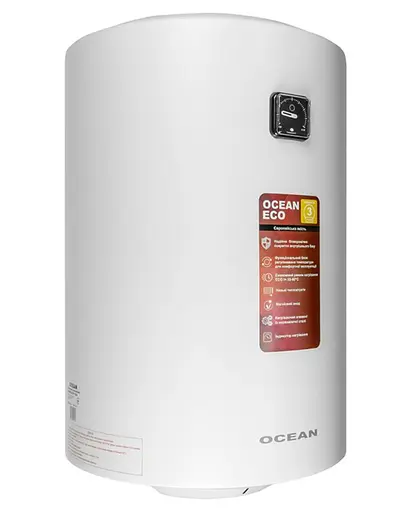 Водонагрівач Ocean RZRS 80 л, 1500 Вт, мокрий ТЕН, циліндричний, вертикальний, білий (RZRS 80M-5 ETWT ECO) - фото 2