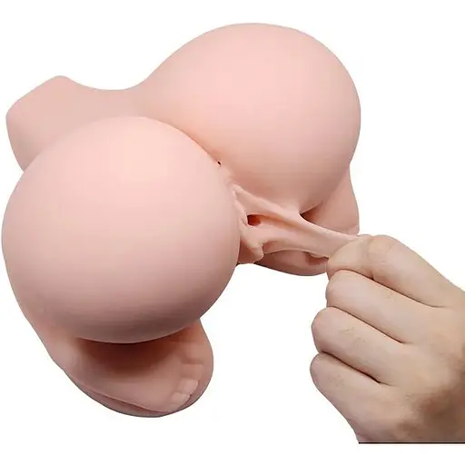 Мастурбатор с двойной вибрацией и двумя входами Crazy Bull BM-009115Z-1, Телесный - фото 5