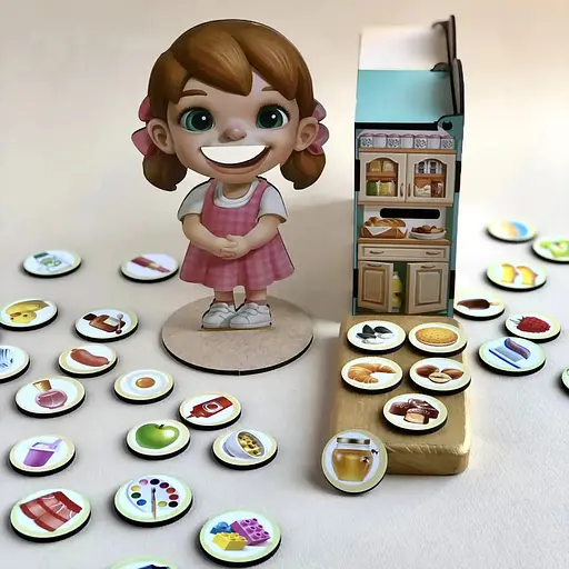 Настольная игра Ubumblebees Съедобное-несъедобное PSF091 сортер-комодик деревянная - фото 3