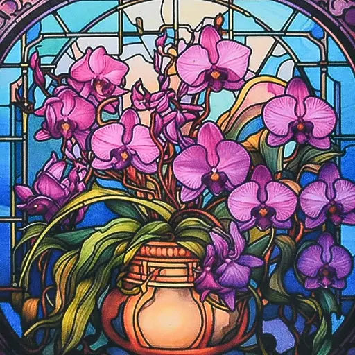 Алмазна мозаїка Магія орхідей Strateg DEEX16293 не повна викладка 30х30 см - фото 1