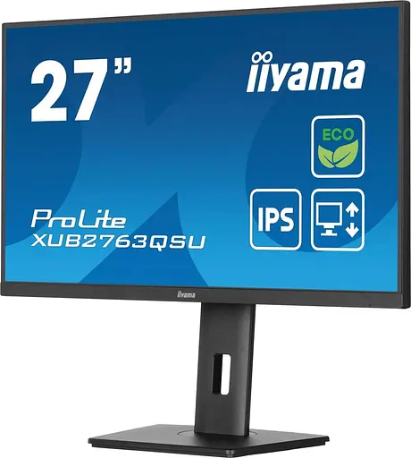 Монітор Iiyama 27" XUB2763QSU-B1 QHD IPS 100Hz (XUB2763QSU-B1) - фото 2