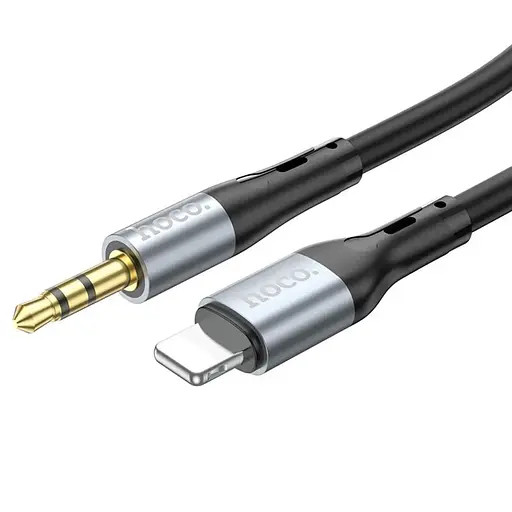 Кабель AUX Hoco UPA22 Silicone 3.5 мм на Lightning 1 м з алюмінієвими коннекторами - фото 3