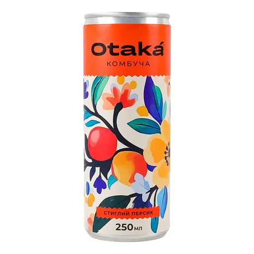 Безалкогольный напиток Otaka Комбуча Спелый персик слабогазированный 250 мл - фото 2