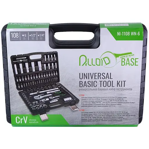 Набір інструментів Alloid 1/2, 1/4 108 предметів (NI-1108WN-6) - фото 4
