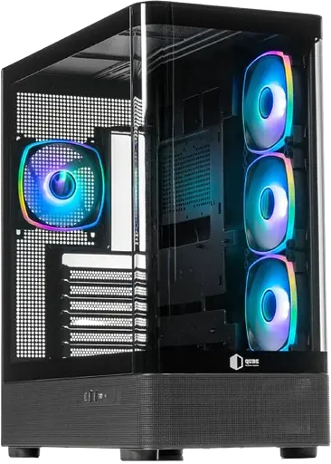 Корпус QUBE MASTERFORCE RGB Black (MASTERFORCE_GBNU3)