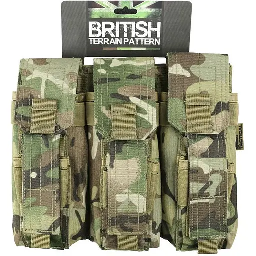 Подсумок для АК и пистолетного магазина Kombat UK Triple Mag Pouch with Pistol Mag (1000-kb-tpmp-btp)